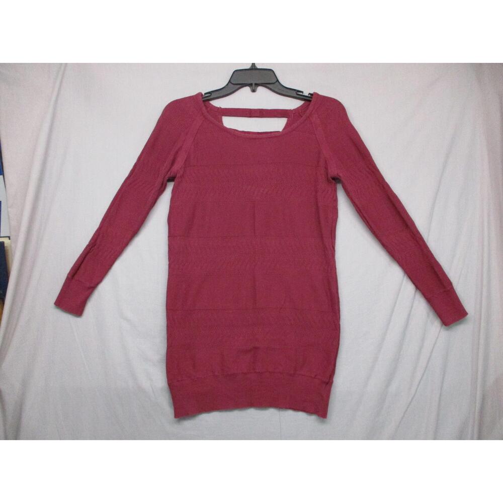 Lauren Conrad Magenta Trendy Chic Fitted‎ Mini Sweater Dress Womens Size S